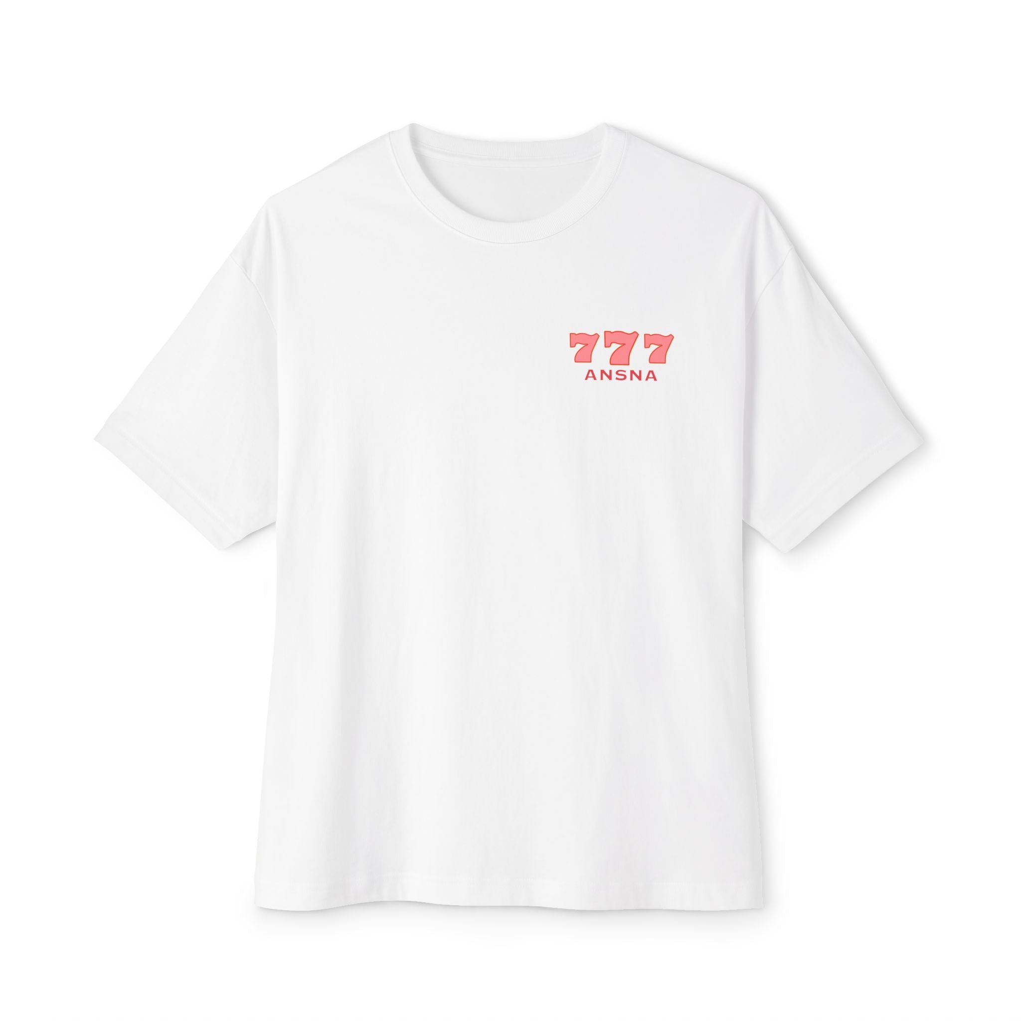 May Ansna Grant You Luck in Life 777 Graphic Oversized Boxy T-Shirt
