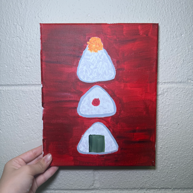 🍡 8x10” Acrylic Painting – Assorted Onigiri | Original Hand-Painted Art | Kawaii Food Wall Decor