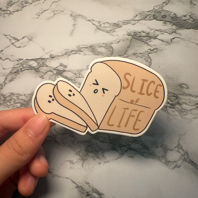 🥠 Cute Food Stickers – Aesthetic GLOSSY Vinyl Stickers for Laptops, Water Bottles &amp; Journals 🍞