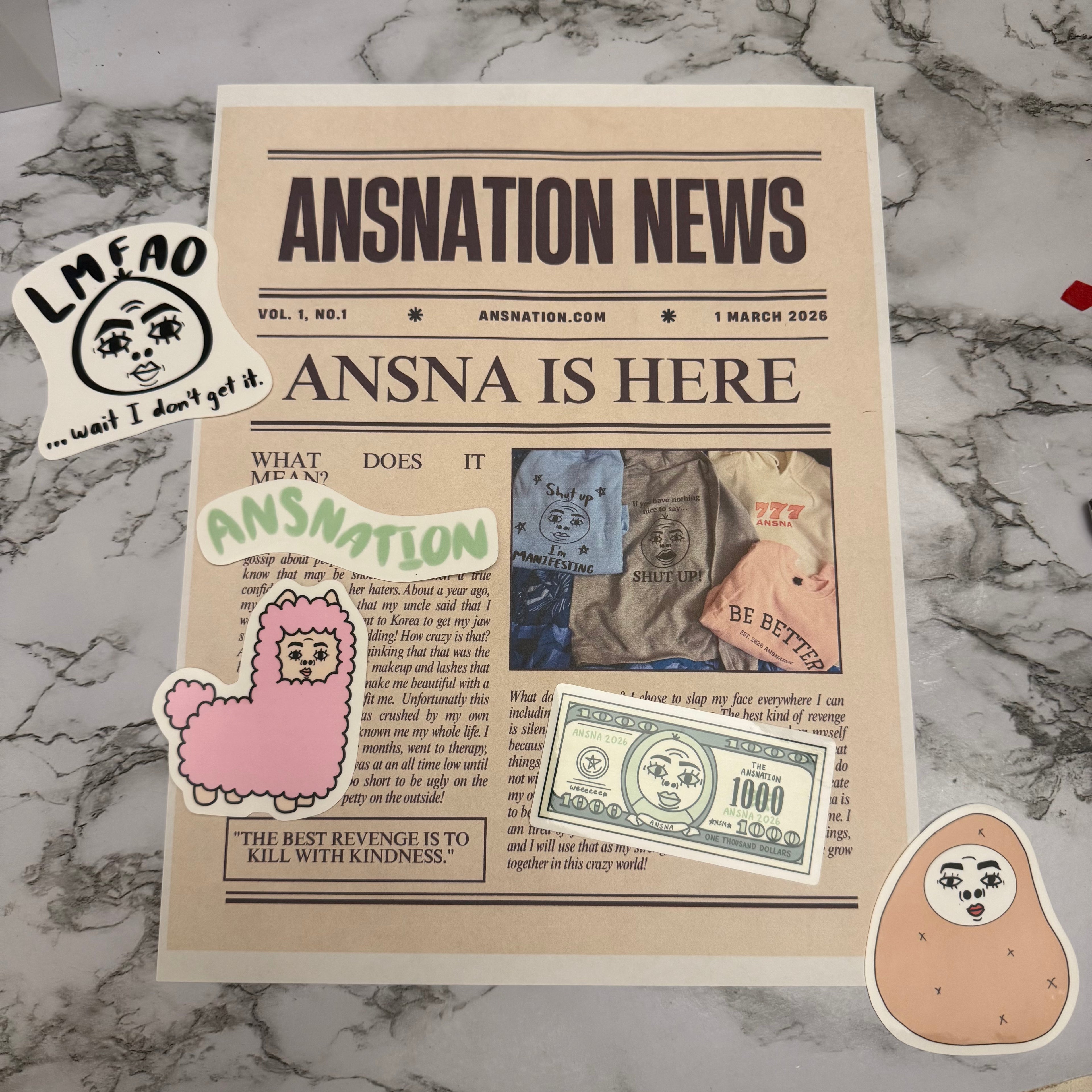 ANSNATION NEWS!!! Monthly mail club 5 stickers a month