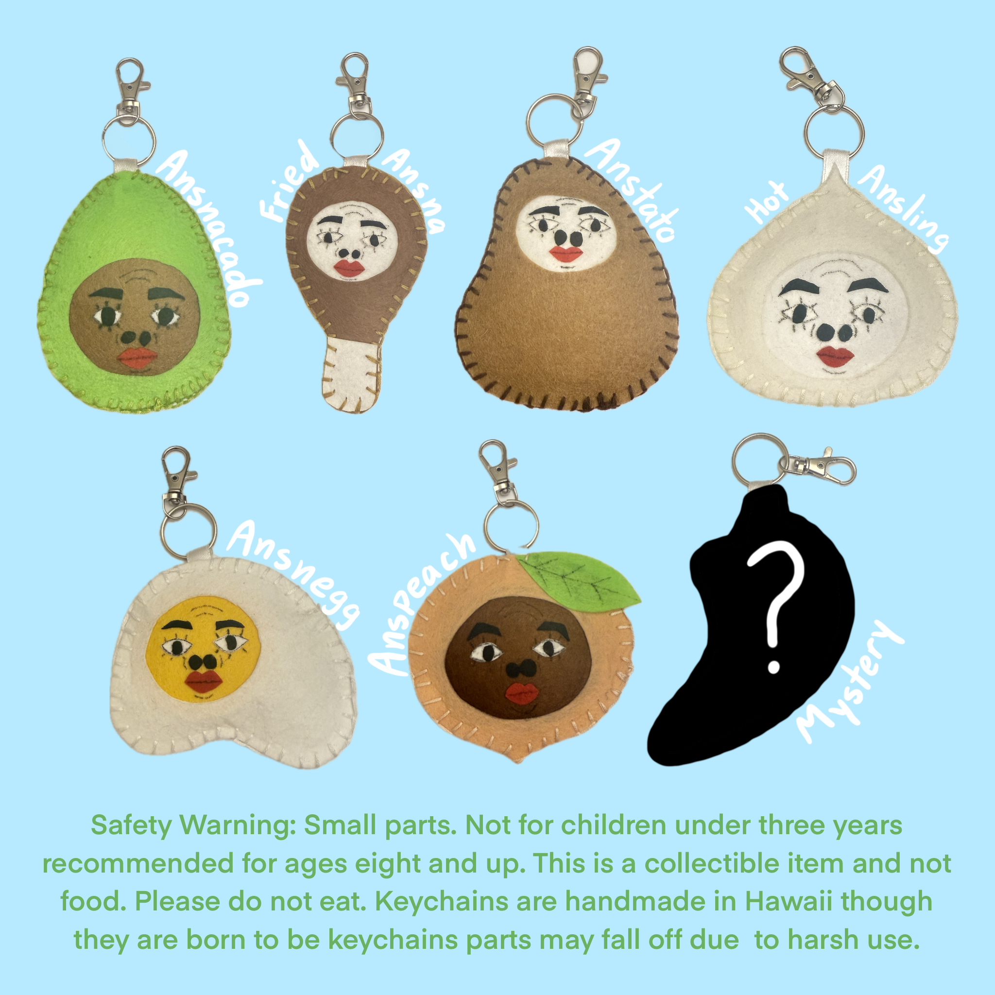 ANSNA'S MARKET MYSTERY KEY CHAINS - Handmade purse pal