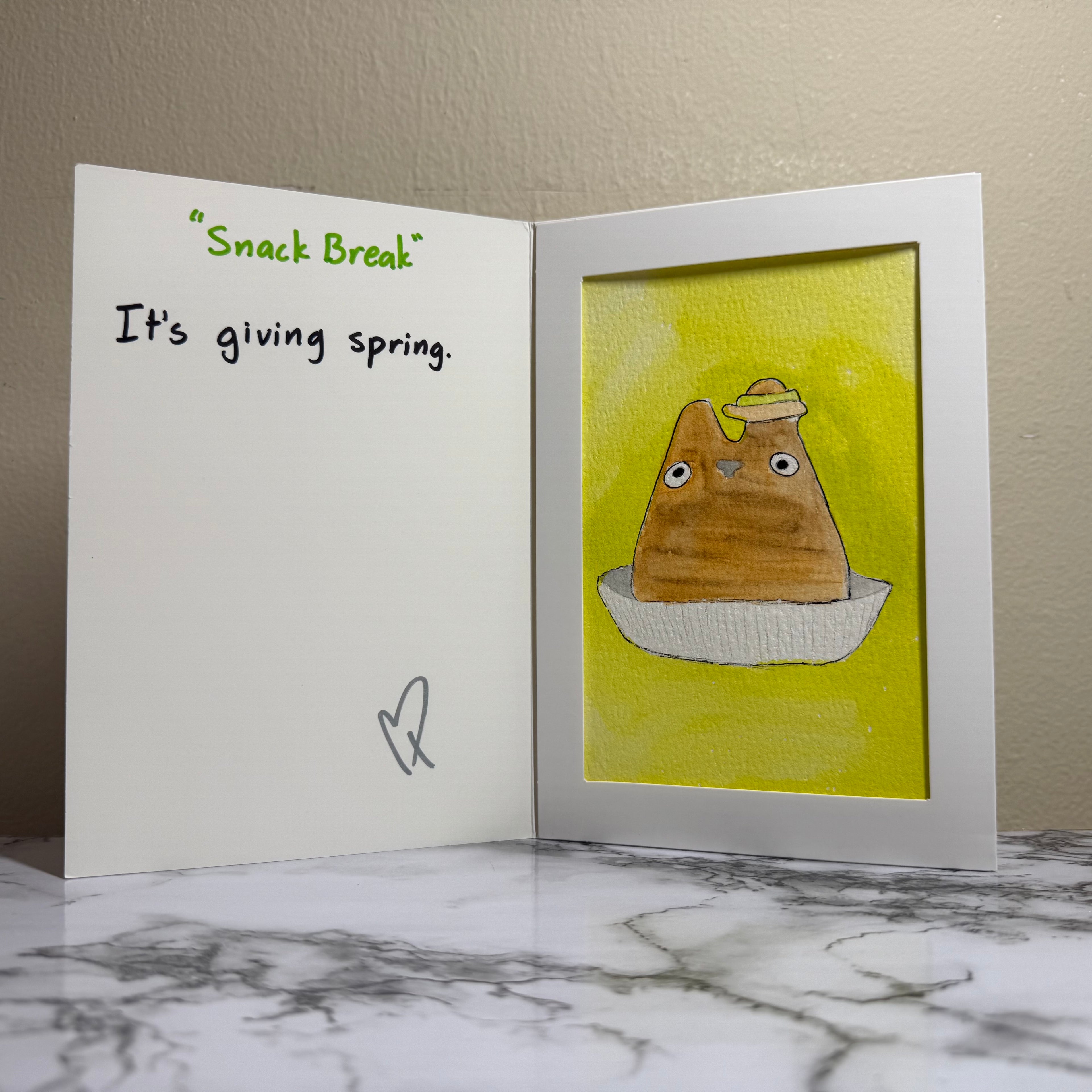 "Snack Break" Original Watercolor Painting