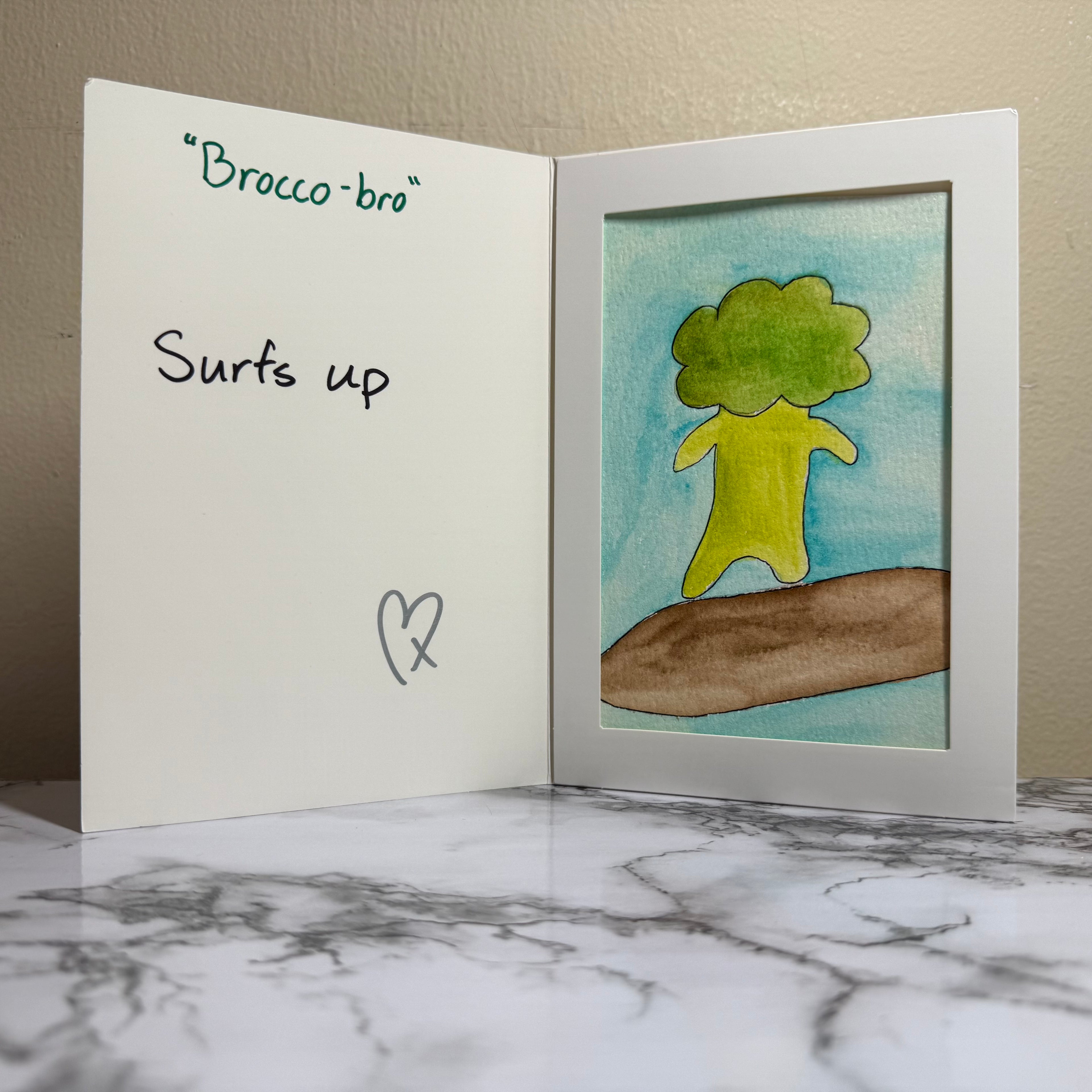 "Brocco-bro" Original Watercolor Painting