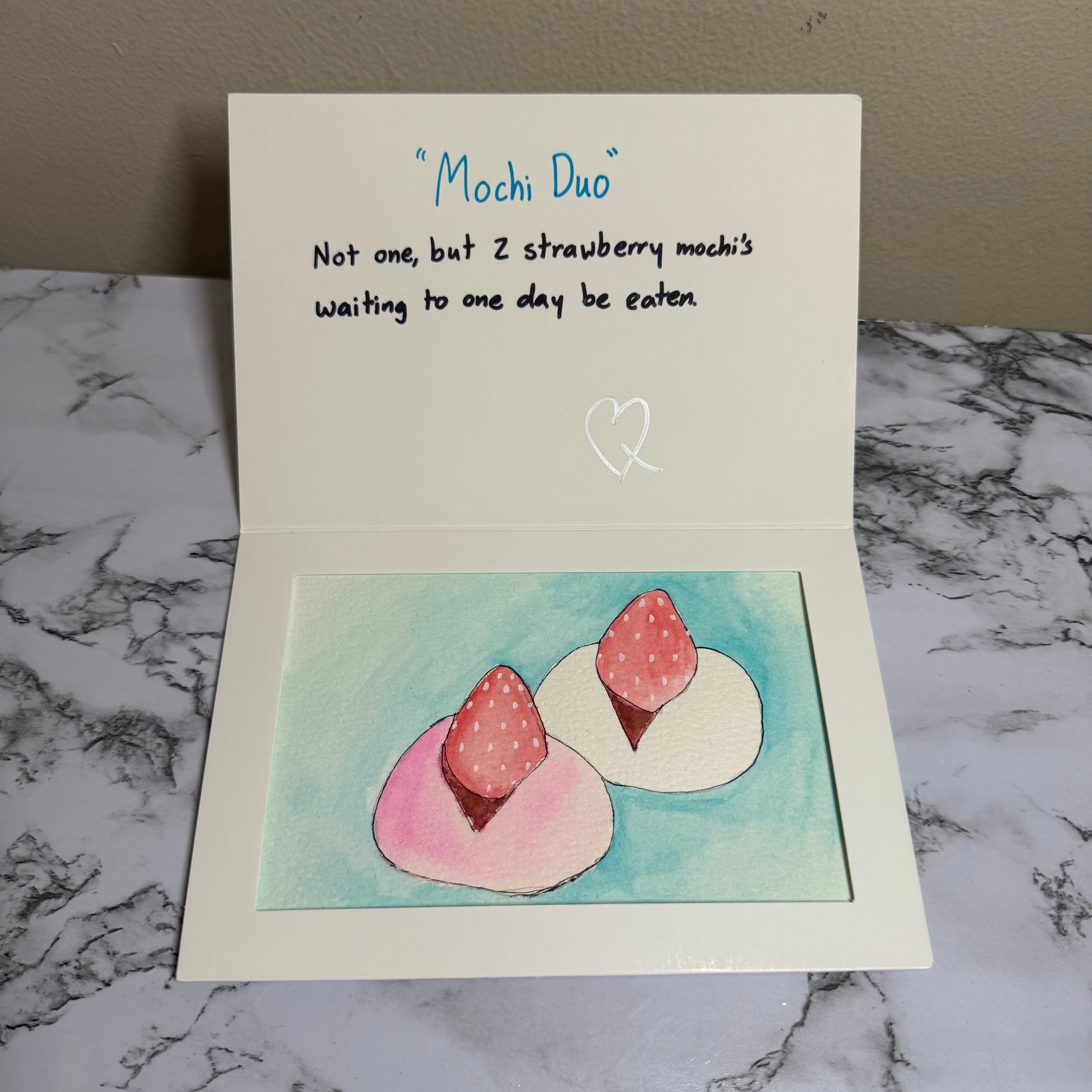 "Mochi Duo" Original Watercolor Painting