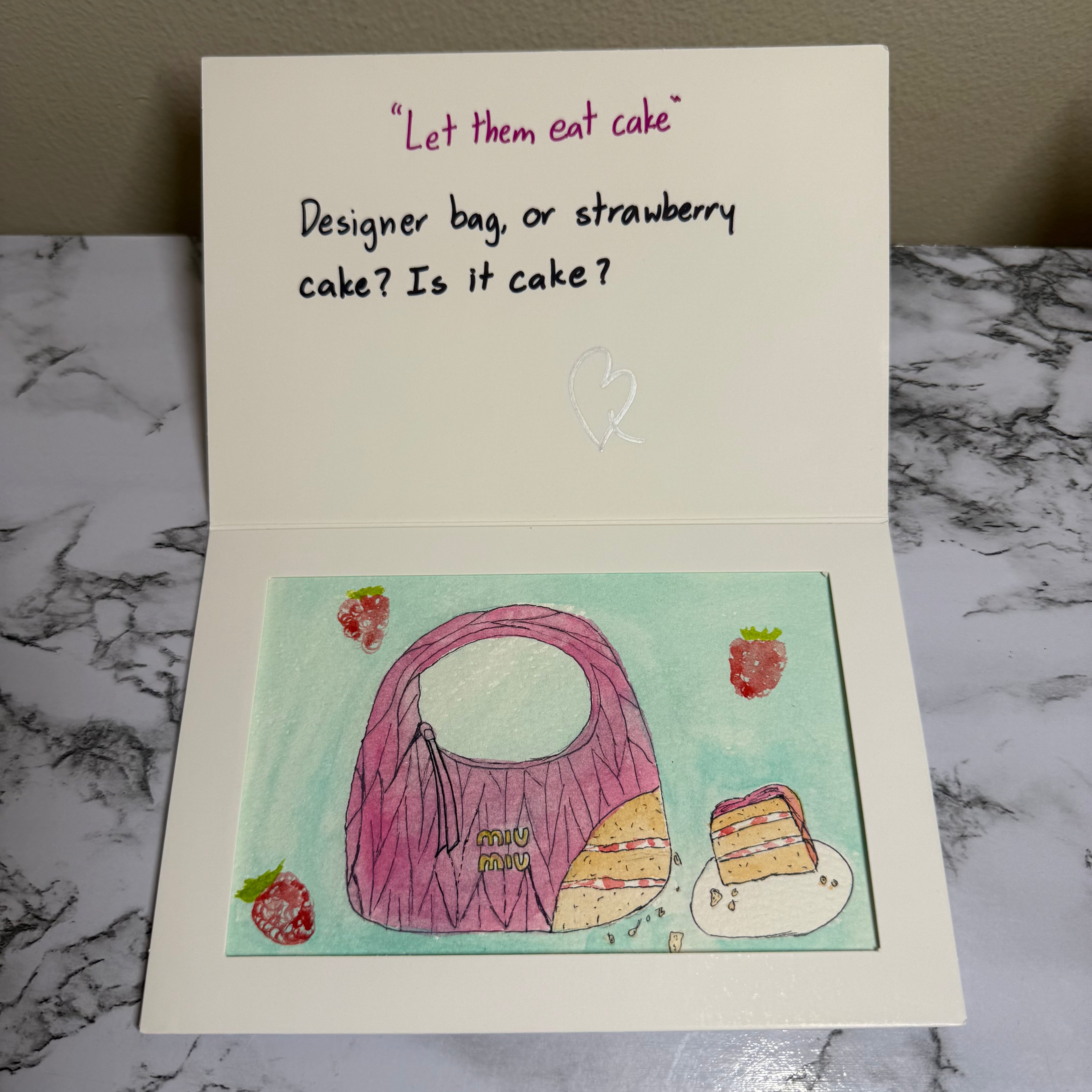 "Let Them Eat Cake" Original Watercolor Painting