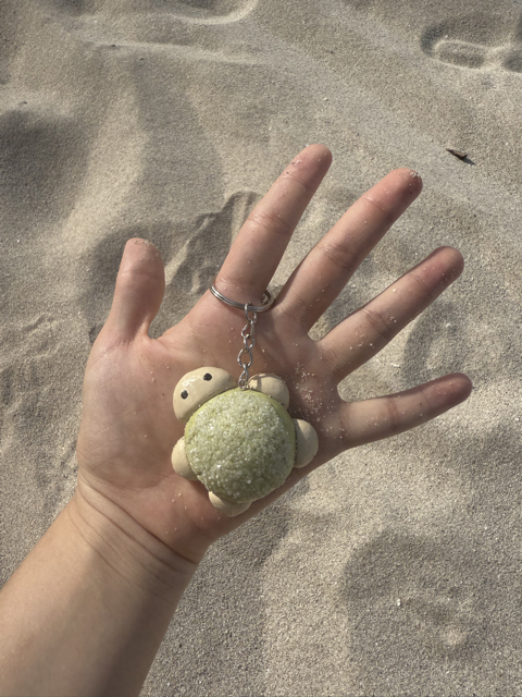 🐢 Handmade Turtle Pan Polymer Clay Keychains – Cute Japanese Inspired Keychain, Aesthetic Bag Charm, Gift for Bread Lovers