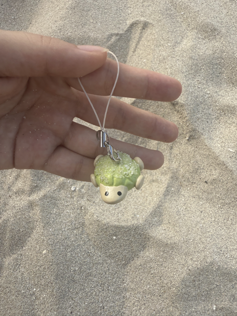 🐢 Handmade Turtle Pan Polymer Clay Charm – Cute Japanese Inspired Charm, Aesthetic Bag Charm, Gift for Bread Lovers