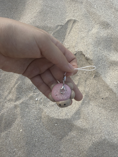 🐢 Handmade Turtle Pan Polymer Clay Charm – Cute Japanese Inspired Charm, Aesthetic Bag Charm, Gift for Bread Lovers