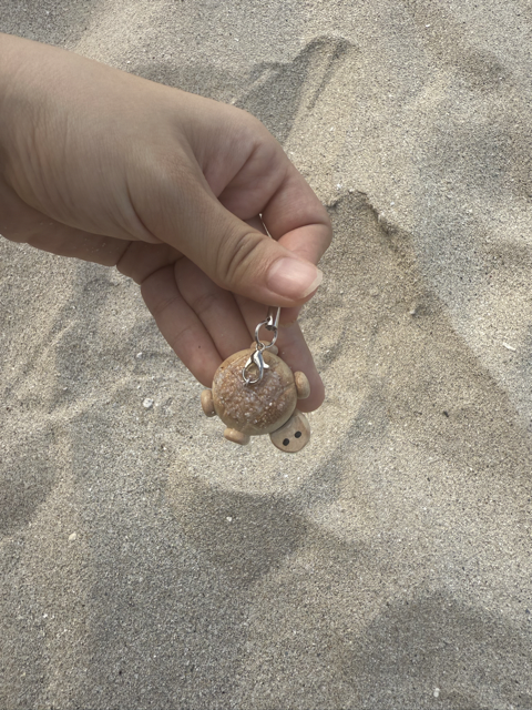 🐢 Handmade Turtle Pan Polymer Clay Charm – Cute Japanese Inspired Charm, Aesthetic Bag Charm, Gift for Bread Lovers